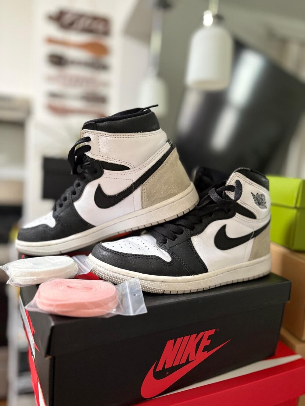 Nike Jordan Women’s Black White & Light Gray High-Top Sneakers
